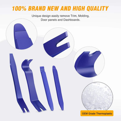 5PCS Car Trim Removal Tool Kit, No-Scratch Pry Tool for Door Panel Clip Dashboard Audio Interior Dismantle, Auto Repair Tool Set