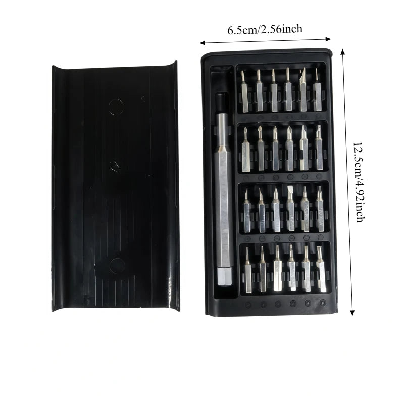 25 in 1 Mini Screwdriver Set, Flat Head and Cross Shaped Small Screwdrivers, Suitable for Electronic Products