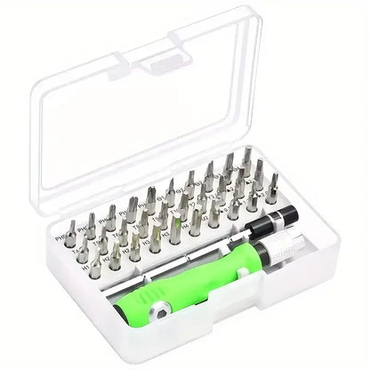 32 In 1 Screwdriver Set Magnetic Precision Screwdriver Bits Repair Torx Ratchet Screw Driver For Phone Laptop Non-slip Hand Tool