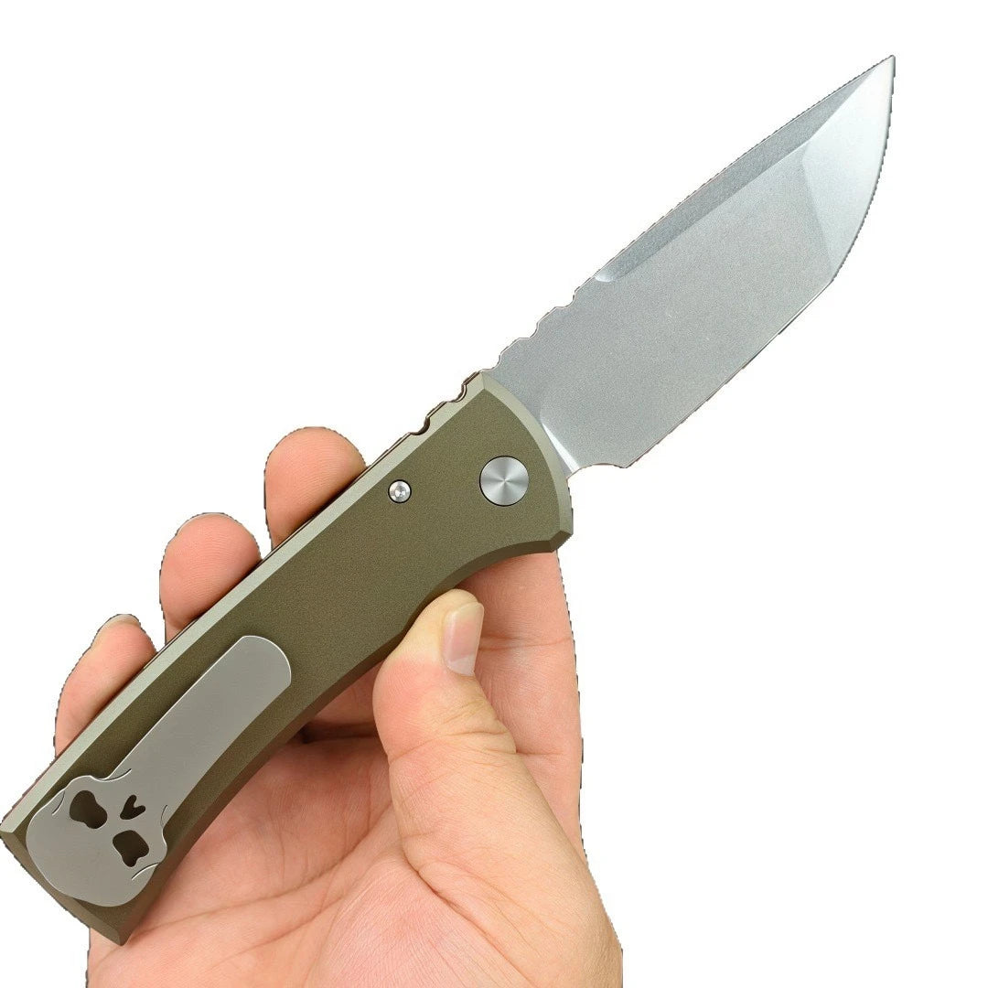 229 Premium D2 Steel Folding Knife with T6 Aluminum Handle, Lightweight Portable EDC Outdoor Utility Knife, Non-slip Cutting Tool, Perfect for Camping, Hiking, Fishing, Traveling and Daily Outdoor Household Tasks