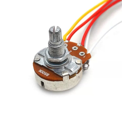 SAPHUE Guitar Wiring Harness Set Prewired 500K Big Pots 5 Way Switch Wiring... [4]