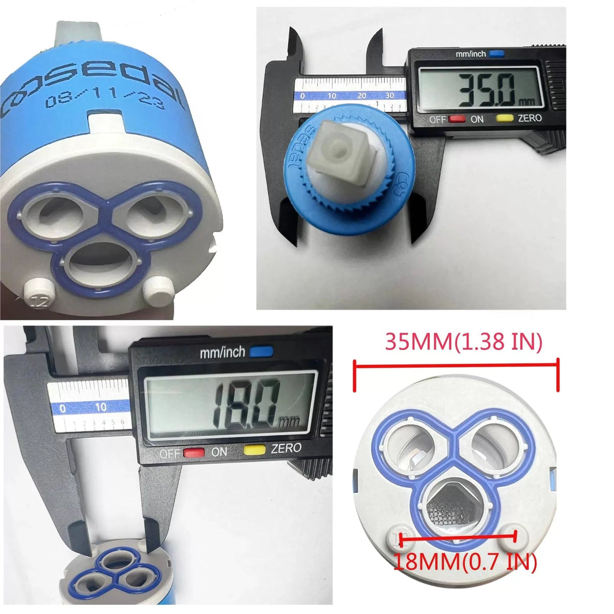 SEDAL Diameter 35mm Ceramic 35 millimeters, /1.38 IN Cartridge(Blue) [8]