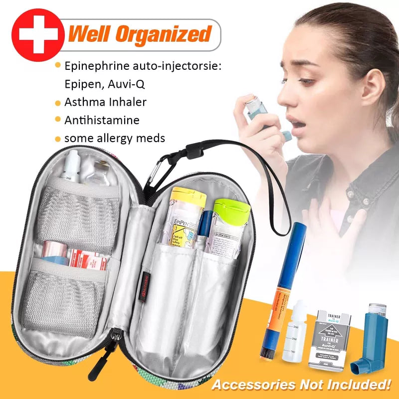 SITHON EpiPen Medical Carrying Case Insulated, Travel Small, Z-Cactus [2]