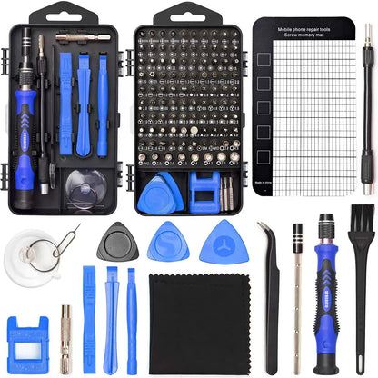 STREBITO Precision Magnetic Screwdriver Set 124-Piece 124 Pieces, Blue [1]