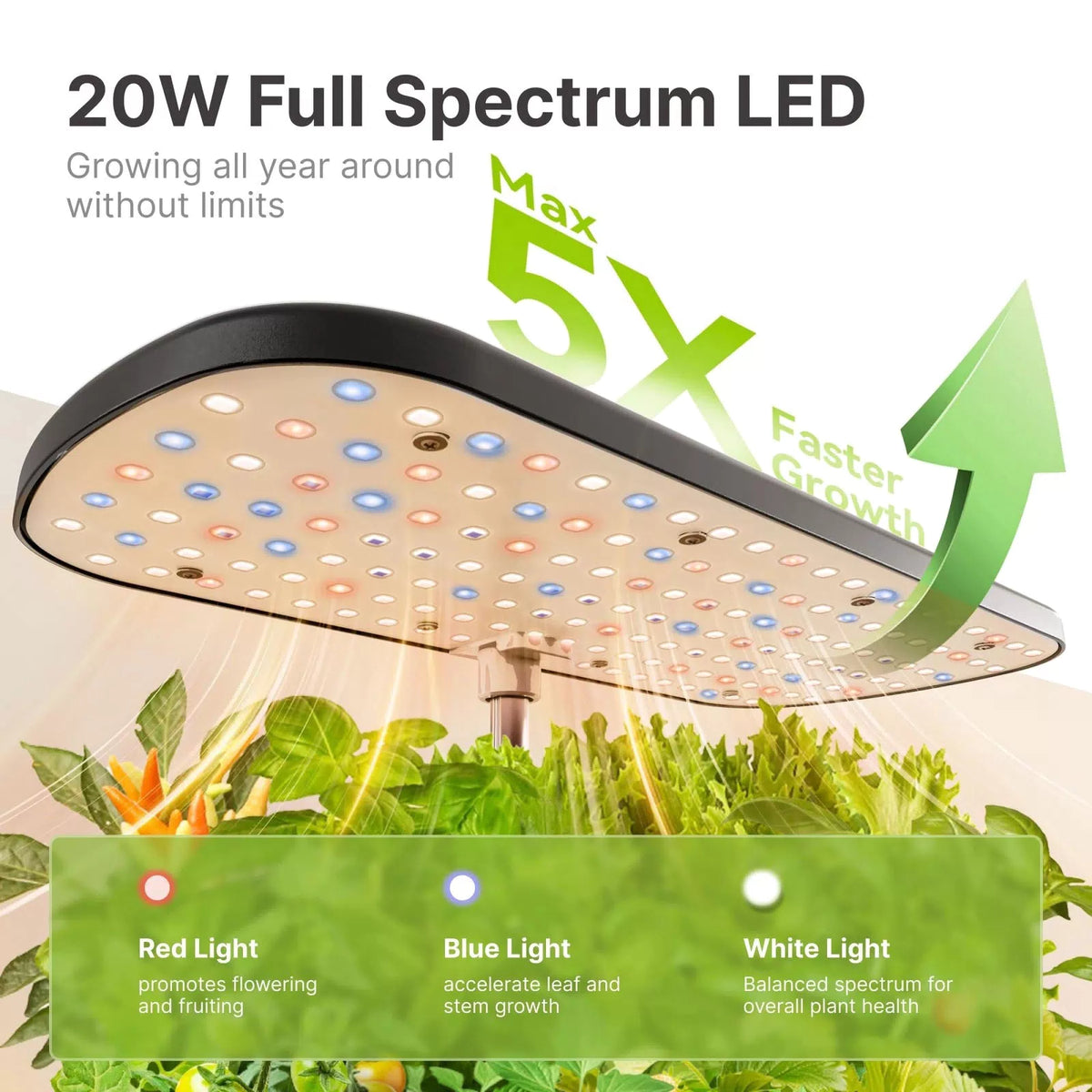 SUNCOZE Hydroponics Growing System, 12 Pods, 12.4 in Adjustable Medium, Black [4]