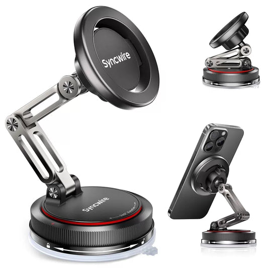 SYNCWIRE for MagSafe Car Mount [3-Axis] Nano Adhesive Gel + Strong black [1]