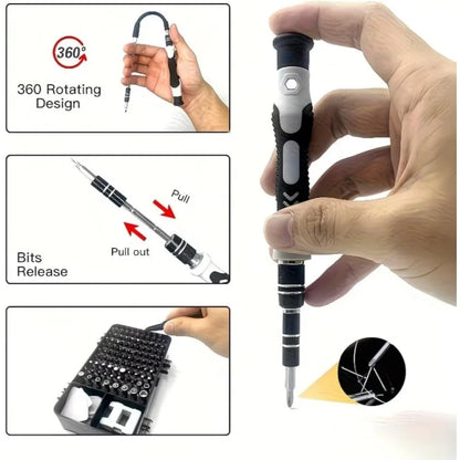 TINSOL 115in1 Precision Screwdriver Set, CRV Steel Bits W/ Torx Triwing Mini Repair Tool Kit for Electronics Laptop Phone Repair