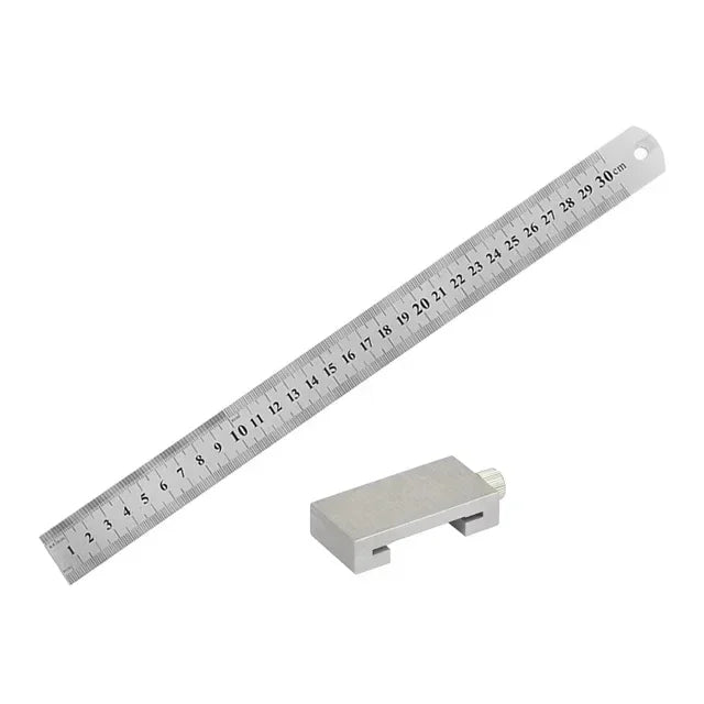 New Protable Accurate Positioning Woodworking Tools Carpentry Steel Ruler Positioning Limit Block Measuring Marking Gauge