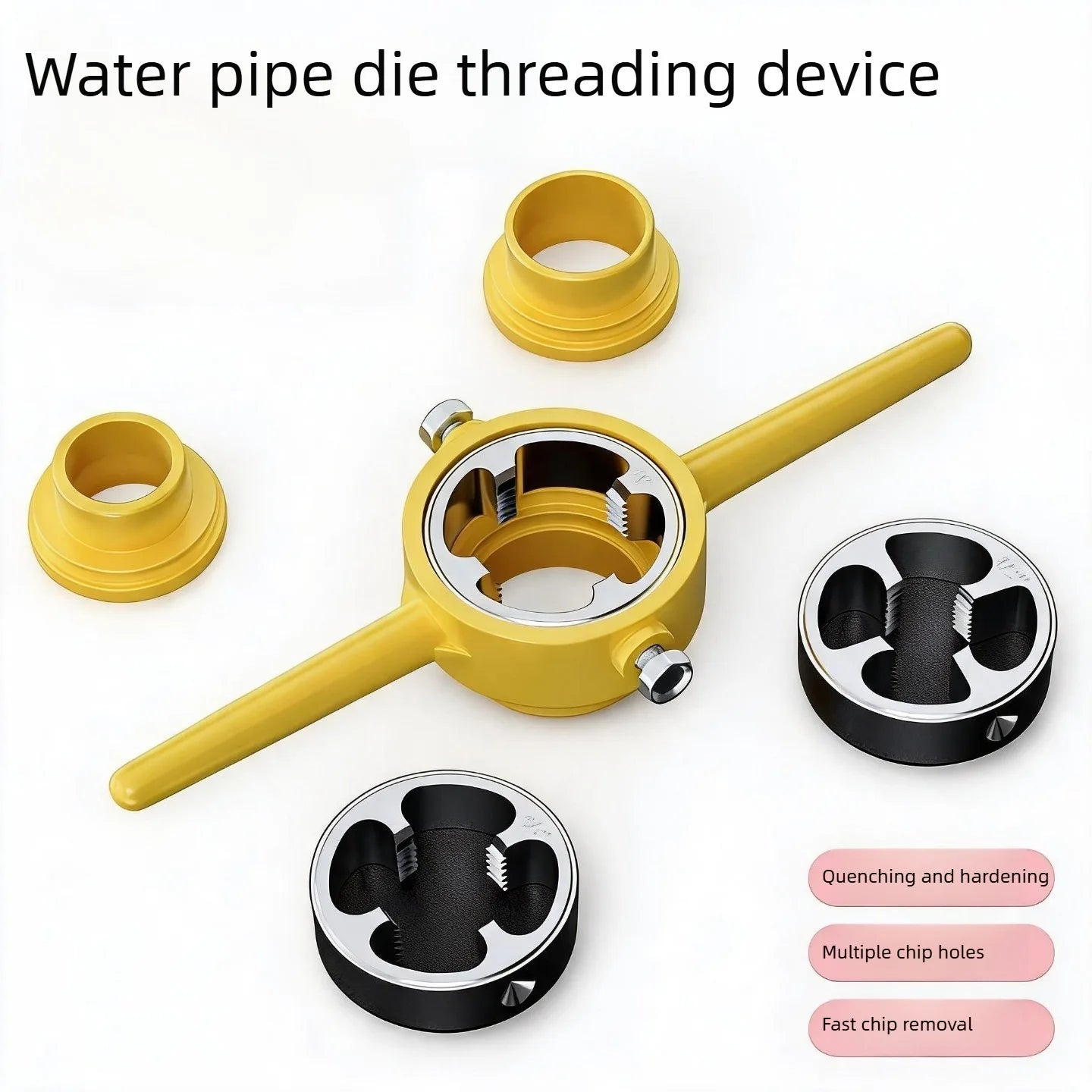 6PCS Pipe Thread Die Set Manual PVC Pipe Threading Tool 1/2" 3/4" 1" Plumbing Thread Maker Hand Tool For Water Pipe Repair