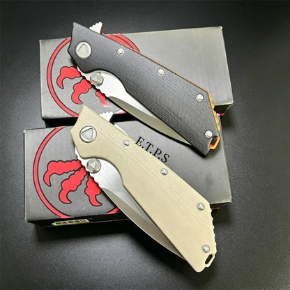 DOC Black G10 Handle Bearing Folding EDC Multi Purpose Tools Outdoor Camping Fishing Cutting Multi Tools