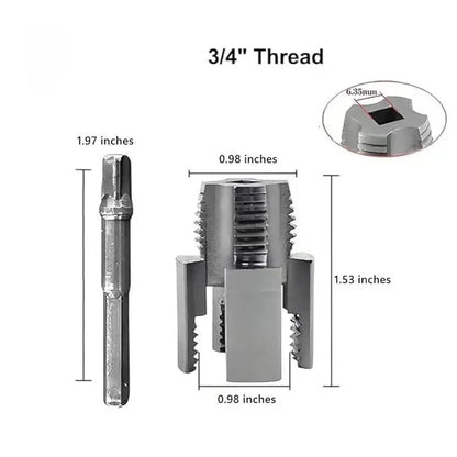 1Pc Pipe Thread Cutting Tool Integrated Internal & External Pipe Threading Tool Electric Drill Compatible PVC Pipe Threader Kit
