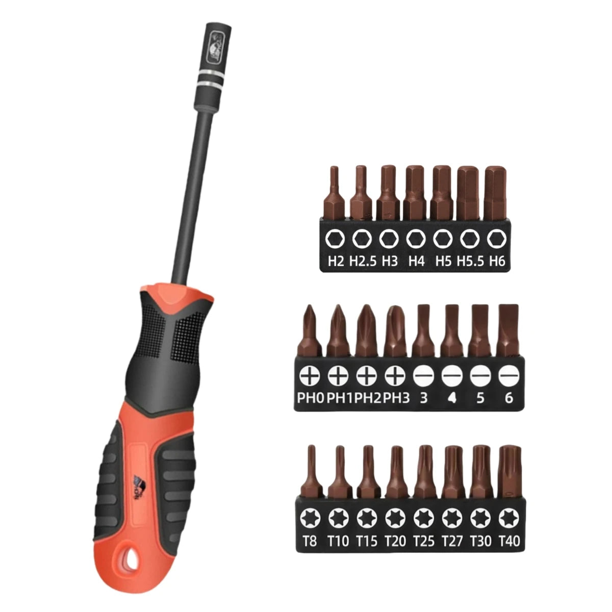 24In1 Socket Screwdriver Set Magnetic Bit Cross Flat Shaped Screwdriver Head Detachable Multifunctional Handheld Repair Tool Set