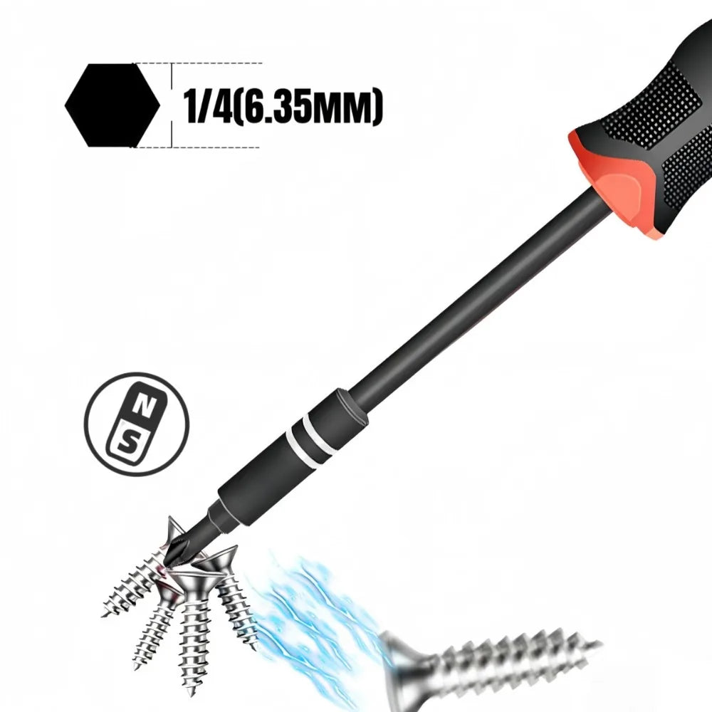 24In1 Socket Screwdriver Set Magnetic Bit Cross Flat Shaped Screwdriver Head Detachable Multifunctional Handheld Repair Tool Set