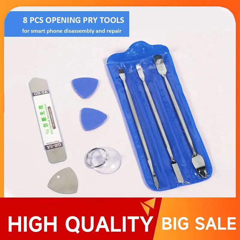 8 IN 1 Universal Phone Repair Tools Kit Disassembly Blades Pry Opening Tool Crowbar Disassemble Kit Phone Spatula Hand Tools Set