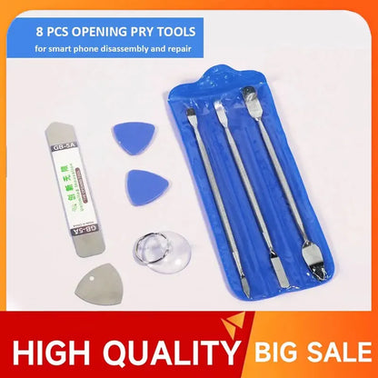 8 IN 1 Universal Phone Repair Tools Kit Disassembly Blades Pry Opening Tool Crowbar Disassemble Kit Phone Spatula Hand Tools Set