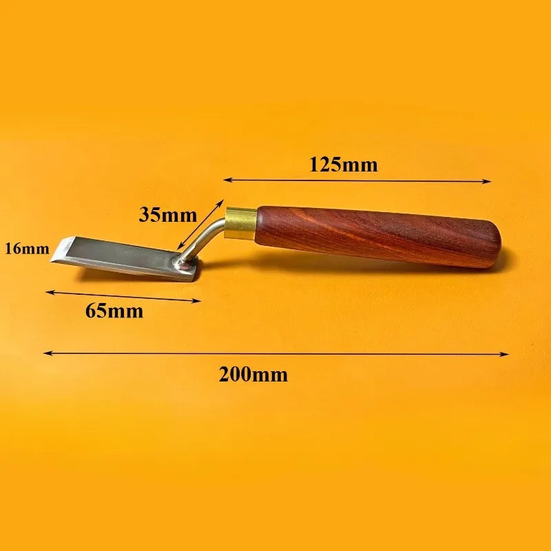 10/16/20mm High Foot Shovel Woodworking Trimming Special Carving Chisel Flat Bottom Gooseneck Shovel Knife Hand Hardware Tools