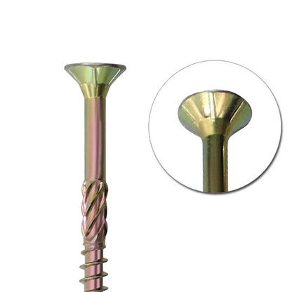 100Pcs/Pack 35mm 45mm 60mm 80mm Self-tapping Screw M5 Flat Head Torx T25 Screws Galvanized Woodworking Screws Hardware Tools