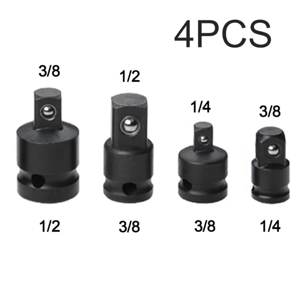 4PCS Socket Adapter Set 1/2 To 3/8 3/8 To 1/4 Impact Drive Converter Tools Used For Auto Repair And Hardware Maintenance