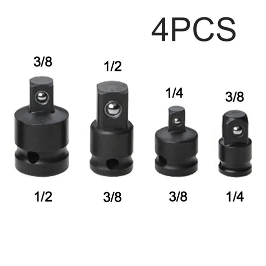 4PCS Socket Adapter Set 1/2 To 3/8 3/8 To 1/4 Impact Drive Converter Tools Used For Auto Repair And Hardware Maintenance