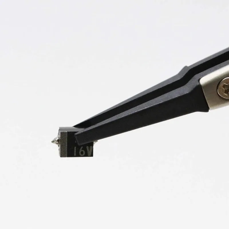 Heavy-Duty Precision Tweezers with ESD-Safe Anti-Static Tips for Electronics And Jewelry Repair Metal Construction