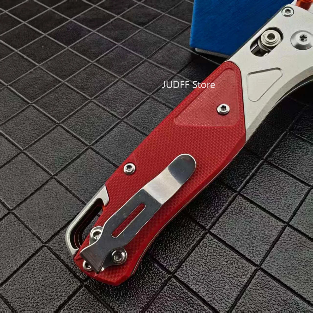 BM 535-9 Practical Foldable Pocket Cutting Knife Premium D2 Tool Steel Blade Manual Open Folding Knife For Outdoor Camping Hiking Backpacking Trips EDC Carry Tool