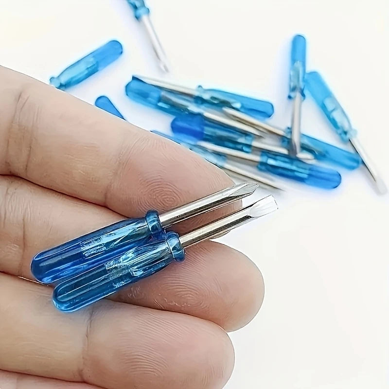 10pcs Mini Screwdriver Set, Suitable for Toy Repair and DIY — Including 2 Millimeter-sized Micro Flat-head and Cross-head Screwd