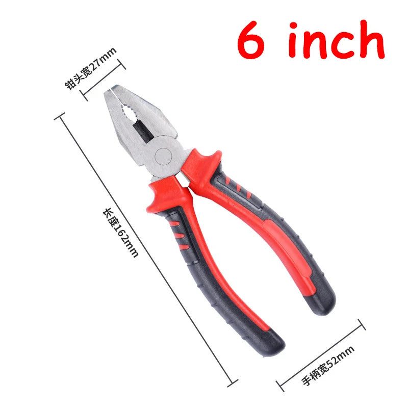 6/8inch Wire Pliers Industrial Labor-Saving Multifunctional Handmade Pliers Comprehensive Wire Cutting Long Nose Plier Hand Tool