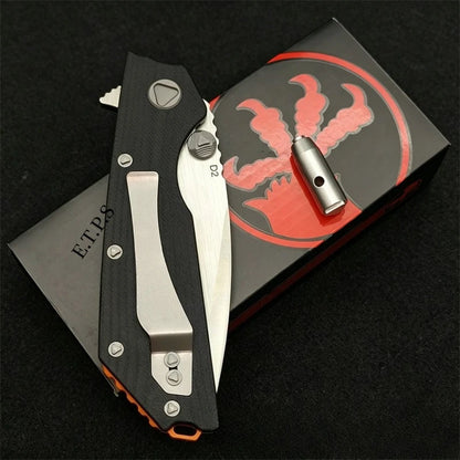 DOC Black G10 Handle Bearing Folding EDC Multi Purpose Tools Outdoor Camping Fishing Cutting Multi Tools