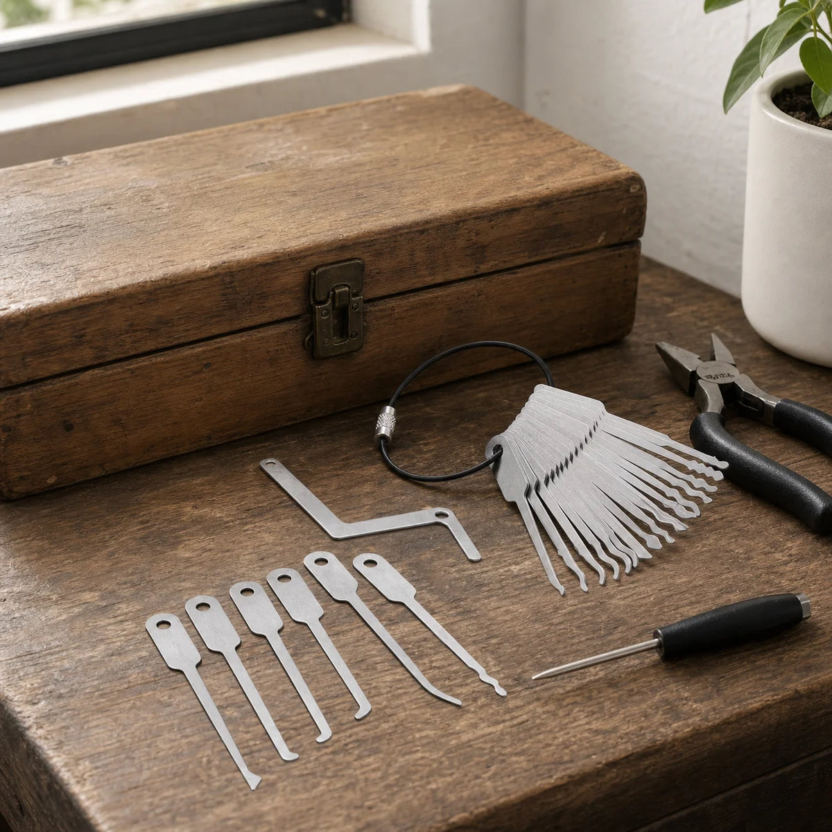 22-in-1 Lock Pick Set, Pro Locksmith Tools, Universal Padlock Repair Kit, Portable Metal Lock Picks, Daily Lock Maintenance