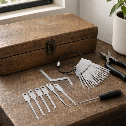 22-in-1 Lock Pick Set, Pro Locksmith Tools, Universal Padlock Repair Kit, Portable Metal Lock Picks, Daily Lock Maintenance