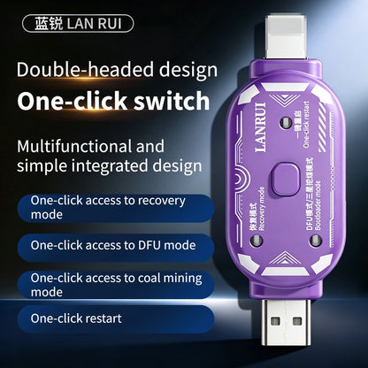 Lanrui V587 Dual-port Engineering Box One Key Enter DFU Bootloader Recovery Mode for IOS Android Phone Reflash Flashing Tools