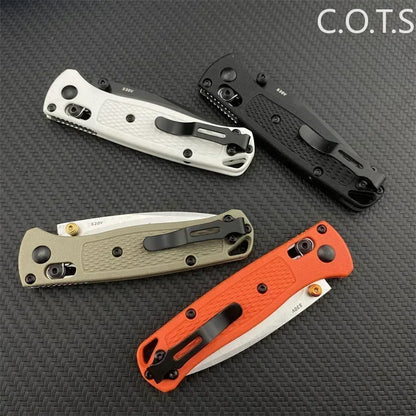BM 533-3 MINI Bugout Nylon Wave Fibre Handle Axis Lock Folding Outdoor Self Defense Pocket Knife EDC Camping Hunting Tools
