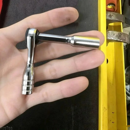 1/4 Inch 60 Tooth Mini Ratchet Wrench Portable Manual Hardware Tool High Efficiency for Narrow Space Equipment Maintenance