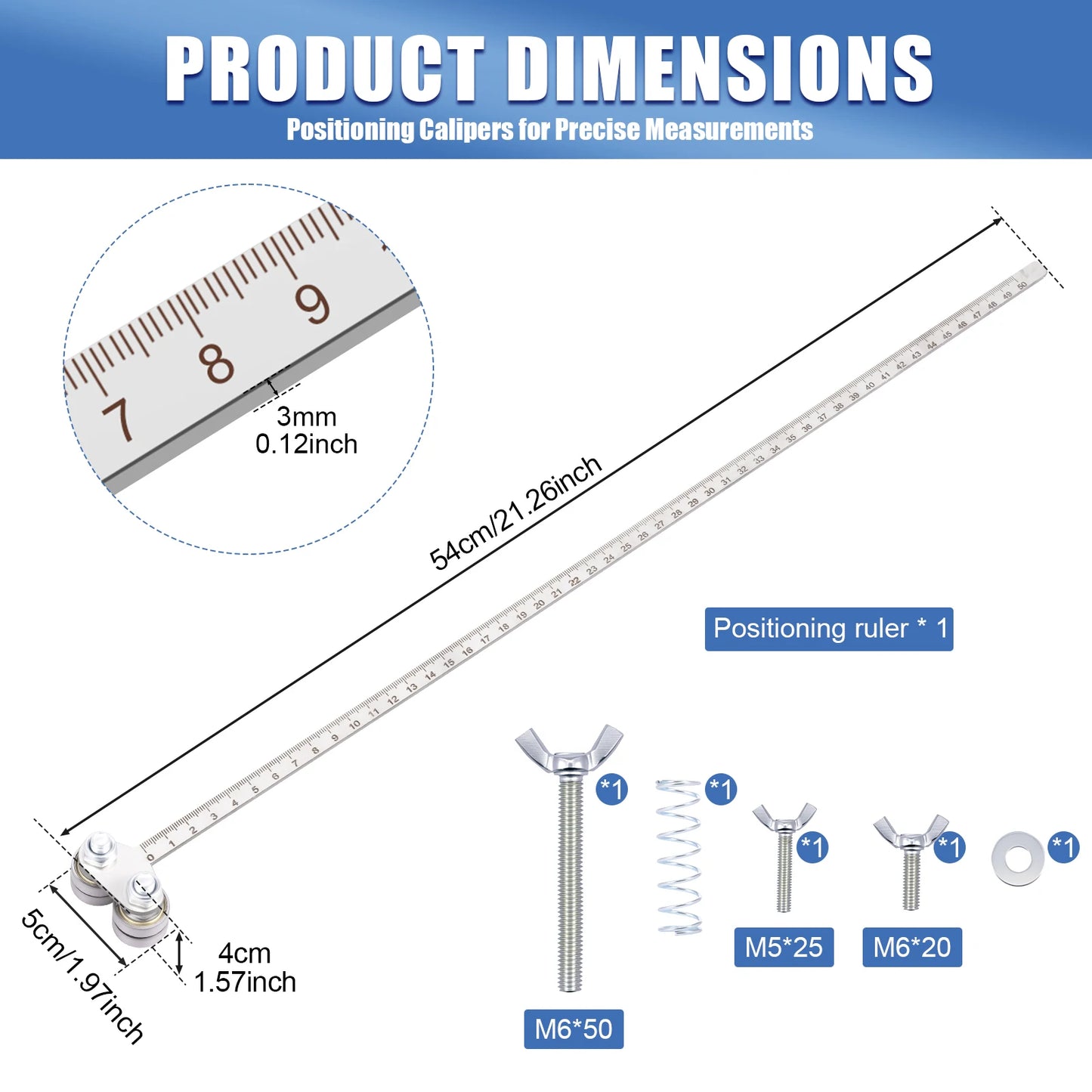 Circular Saw Guide Rail 0-50cm Stainless Steel Adjustable Straight Cut Guide Adjustable Durable for DIY, Carpentry Precision Cut