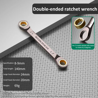 1Pc Dual-use Torx Wrench 6MM-27MM Dual Directional Plum Blossom Ratchet Wrench Universal Spanners for Car Repair Tools Hand Tool