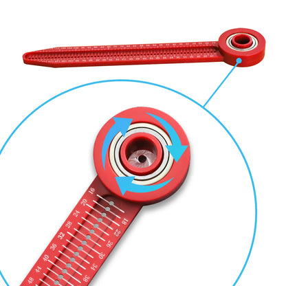 Portable Plastic Circular Drafting Compass Ruler, Precision Measuring Scribing Tool for Woodworking DIY Layout Marking Projects
