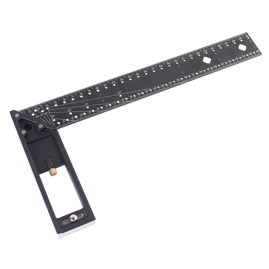 Woodworking Square Ruler - Right Angle Ruler Carpenter Square Layout Tool, Retractable Ledge, 30/40CM Multi-Angle Scribe Mark