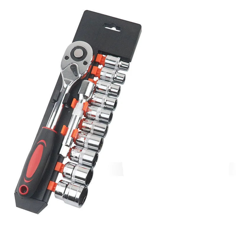 Socket Wrench Complete Set of Repair Tools, Household Quick Ratchet Wrench, Socket Bracket Set, Combination Hardware Tools