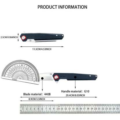 EDC Folding Knife with Clip Lightweight Pocket Knife G10 Handle Multi-functional  Adventure Rescue Cutting Knife Good Gift Items