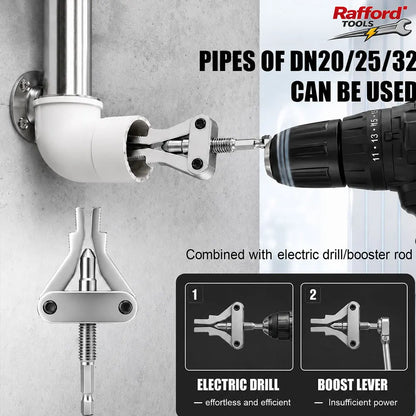 Rafford Pipe Extractor Tool Broken Thread Puller Hex Shank Power Drill for PPR PVC Plastic MPP Pipes DN20/25/32 1/2″ 3/4″ 1″ Inc