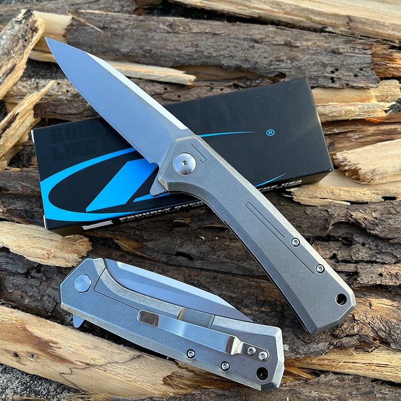 Tactical  Pocket knife D2 Steel Blade knife with Pocket clip  Folding knife Outdoor hiking camping self defense knife EDC Knife