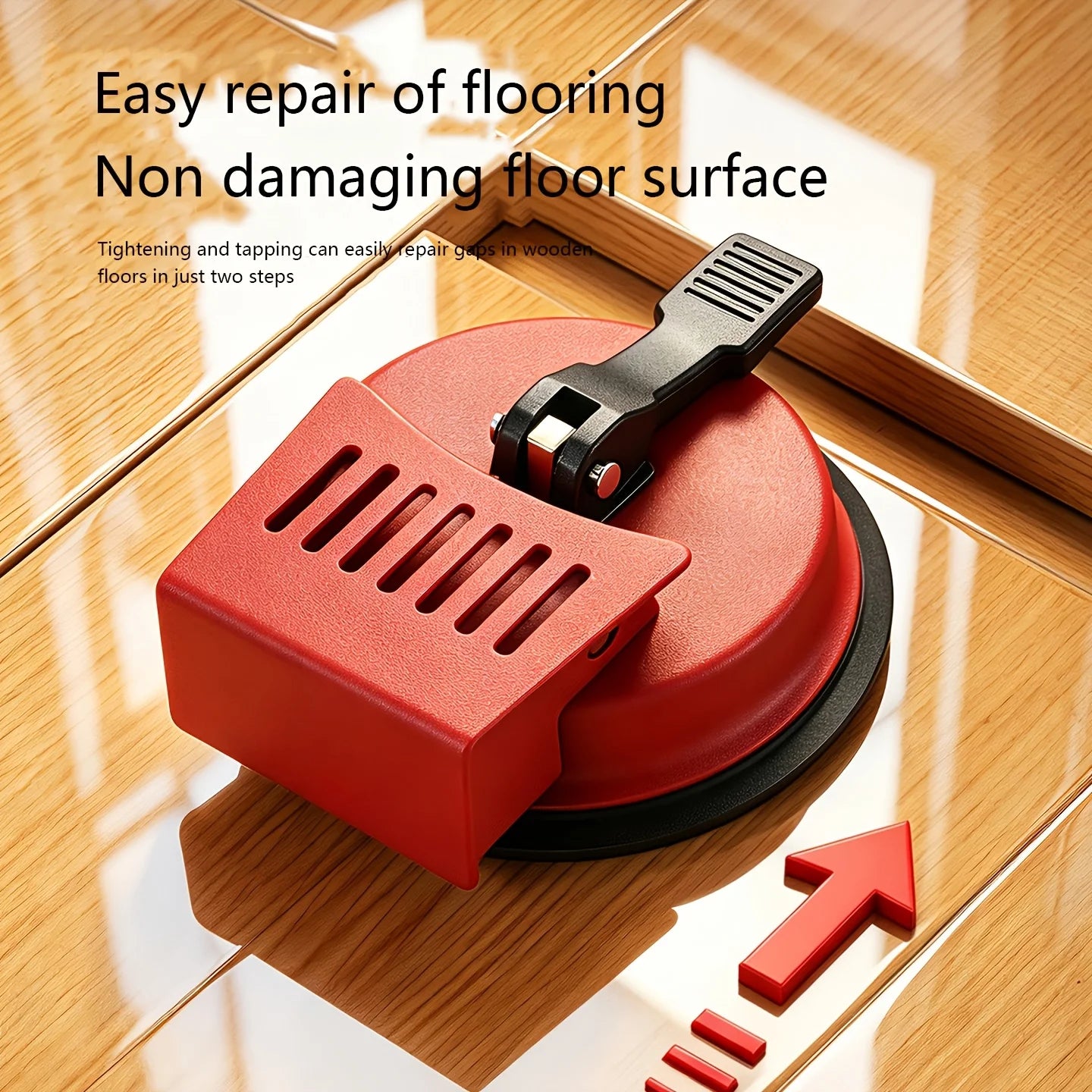 Heavy Duty Floor Gap Fixer Tool with Suction Cup, Industrial Grade Laminate Flooring Repair Kit for Vinyl Plank & Wood Floors