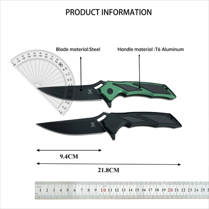 Huaao GC003 Folding Knife High Hardness Blade T6 Aluminum Inlaid Carbon Fiber Handle Jungle Exploration Wilderness Camping Outdoor Hiking Multi Functional Practical Tool
