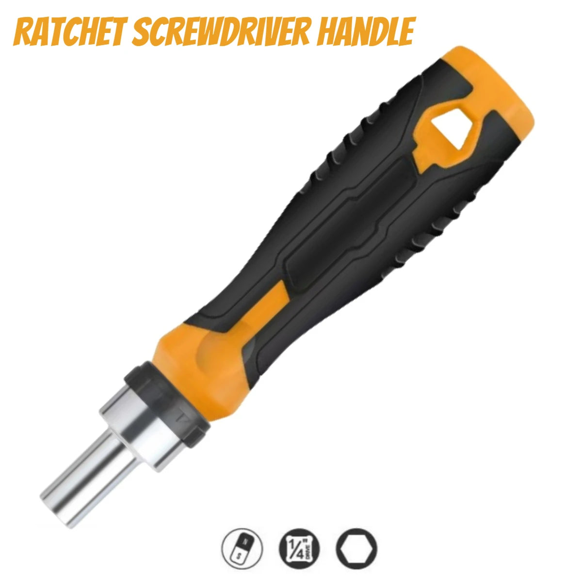 1/4 (6.35mm) Hi-Spec Ratchet Screwdriver Bit Set Multifunctional Magnetic Bit Driver Holder Handle Slotted Hex Torx Phillips Bit