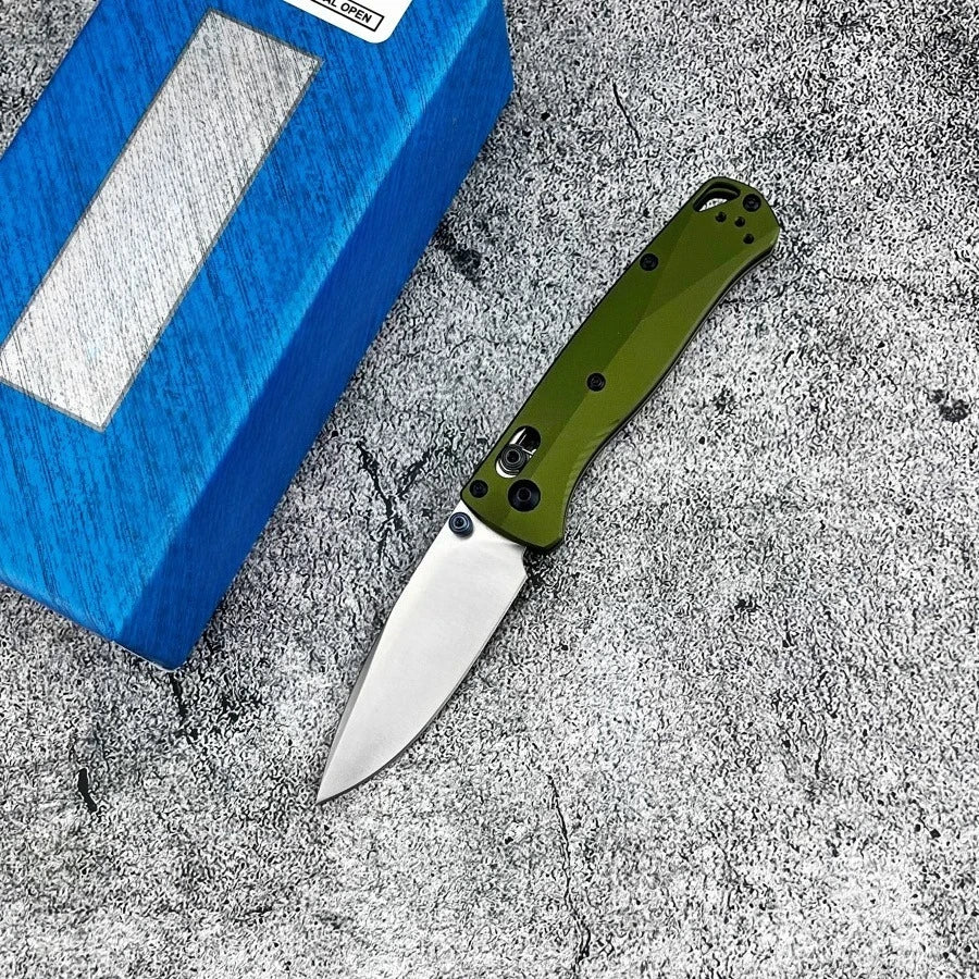 533BK-2 Mini Bugout Folding Knife D2 Blade Aluminum Outdoor Camping and Home Use Multi-functional Knife Practical Cutting Knife