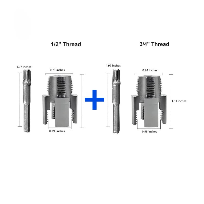1Pc Pipe Thread Cutting Tool Integrated Internal & External Pipe Threading Tool Electric Drill Compatible PVC Pipe Threader Kit