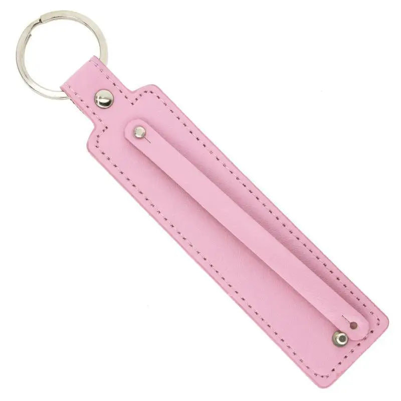 50pcs/lot PU Leather Keychain with 8mm Slide Bar Keyrings Key Holder Fit for 8mm DIY Slide Charms