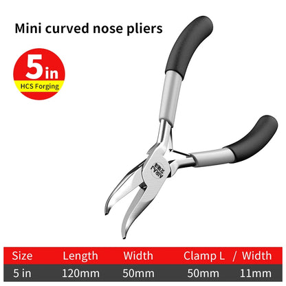 Mini Pliers Diagonal Pliers Round Bent Needle Nose Cutter Handcraft Beading Insulated Plier for DIY Small Jewelry Pliers Tools