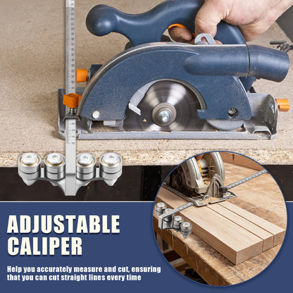 Circular Saw Guide Rail 0-50cm Stainless Steel Adjustable Straight Cut Guide Adjustable Durable for DIY, Carpentry Precision Cut