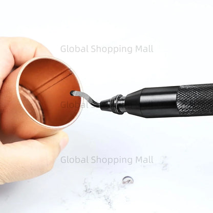 RB3000 Handle Burr Metal Deburring Tool With 10pcs BS1010 Trimming Blades Deburr Burr Scraper For Wood Plastic Reamer Tool